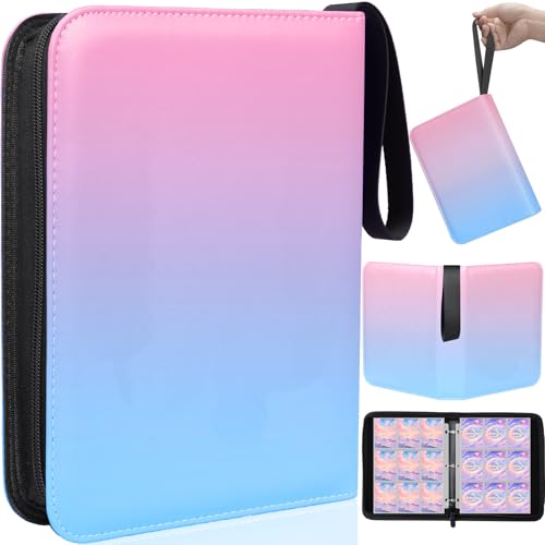 9 Pocket Trading Card Binder, 900 Card Capacity, Pink - color: Pink, size: Large