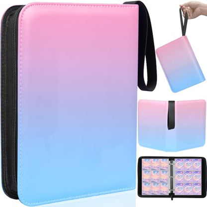 9 Pocket Trading Card Binder, 900 Card Capacity, Pink - color: Pink, size: Large