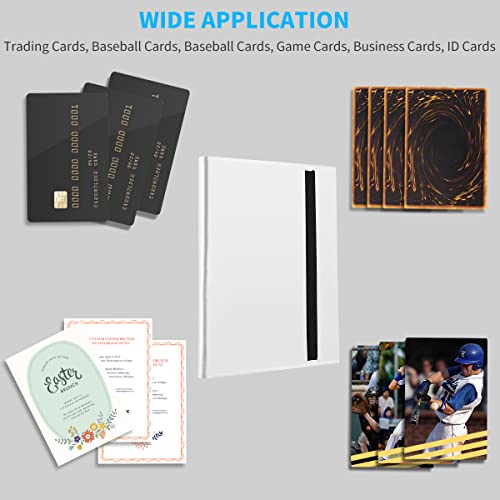 Card Binder, Upgraded 9 Pockets Trading Card Collection Binder for Cards, 360 Card Book Holder Album for Yugioh, MTG, TCG, Magic, Sports Cards - White - color: White