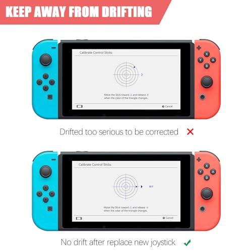 VGBUS Joystick Replacement for Switch Lite,Repair Joystick Replacement Tool Kit for Switch lite and Nintendo Joycon Controller with Triwing Screwdriver,Thumb Grip Caps& Tweezers