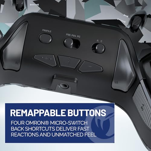 Nacon Revolution 5 Pro Officially Licensed PlayStation Wireless Controller | For PS5 / PS4 / PC - Hall Effect Joysticks and Triggers, Trigger Stops, Mappable Buttons, 8-way and 4-Way D-pad - Arctic Camo - color: Arctic Camo