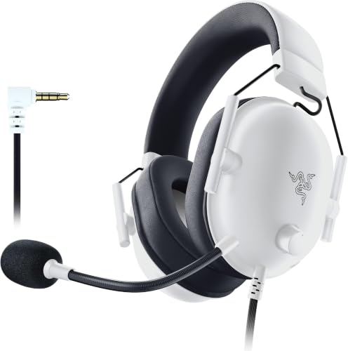 Razer BlackShark V2 X Gaming Headset: 7.1 Surround Sound - 50mm Drivers - Memory Foam Cushion - for PC,Mac,PS4,PS5,Switch - 3.5mm Audio Jack - White,(Pack of 8) - color: White, size: 3.5 mm (Pack of 8), style: PC