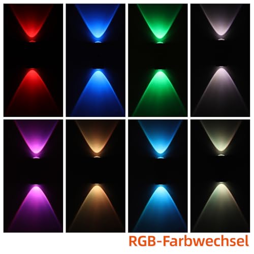 DAMI RGB Motion Sensor Night Light, Magnetic Rechargeable Wall Light with 10 Colors, Up Down Ambient Sconce, Stepless Dimming, 3 Timers, Wireless Stick-On LED for Bedroom, Gaming Room, Closet, Stairs