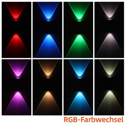 DAMI RGB Motion Sensor Night Light, Magnetic Rechargeable Wall Light with 10 Colors, Up Down Ambient Sconce, Stepless Dimming, 3 Timers, Wireless Stick-On LED for Bedroom, Gaming Room, Closet, Stairs