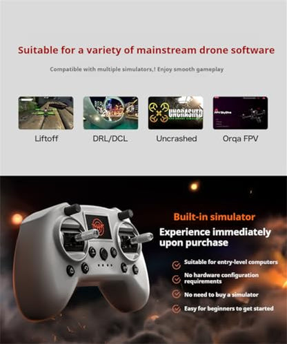 S2 Universal FPV Flight Simulator Controller High-Precision Joystick for Liftoff/DRL/DCL/Uncrashed/Orqa FPV Racer Drone
