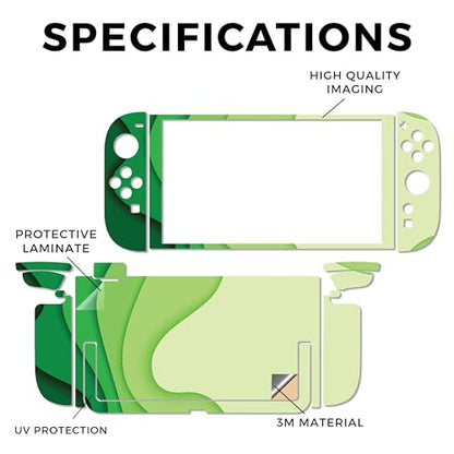 Gaming Skin Compatible with Nintendo Switch 2 Console Only - Papercraft Green - Premium 3M Vinyl Protective Wrap Decal Cover - Easy to Apply | Crafted in The USA by MightySkins - color: Papercraft Green, size: Switch 2 Console Skin Only, style: Matte Fini