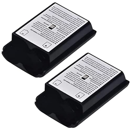 Dogxiong 2 Pack Battery Pack Cover for Xbox 360 Wireless Controller, Replacement Battery Pack Cover Shell Case for Xbox360 (Black) - color: 2Pcs Black