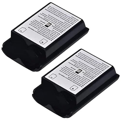 Dogxiong 2 Pack Battery Pack Cover for Xbox 360 Wireless Controller, Replacement Battery Pack Cover Shell Case for Xbox360 (Black) - color: 2Pcs Black
