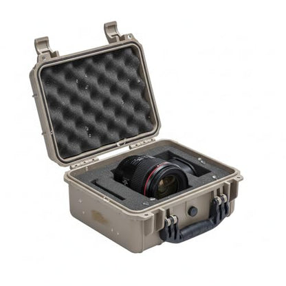 MEIJIA All Weather IP67 Waterproof Hard Camera Case,Hard Protective Case,Hard Case with Customizable Foam,Fit Use of Drones,Camera,Equipments,Pistols(Desert Tan,13.35 x11.63x5.98inches) - color: Desert Tan, size: 13.35 x11.63x5.98inches