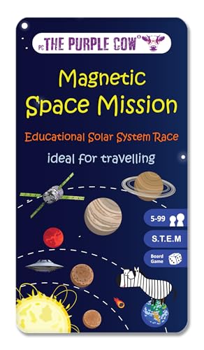 The Purple Cow- Space Mission Magnetic Travel Game. Great for Travel and On-The-Go. A Unique Solar System Game. Educational and Learning Activity for Boys and Girls. Ages 5+ - color: Space Mission
