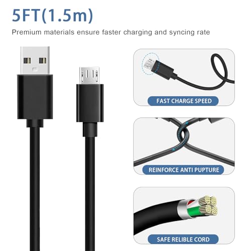 Replacement Samsung TV Charger for Samsung Solar Remote, Frame, SolarCell, QLED/Voice Remote Controller Adapter Charging Power Cord