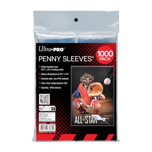 Clear Card Sleeves for Standard Size Trading Cards - 2.5" x 3.5" (1000 count retail pack)