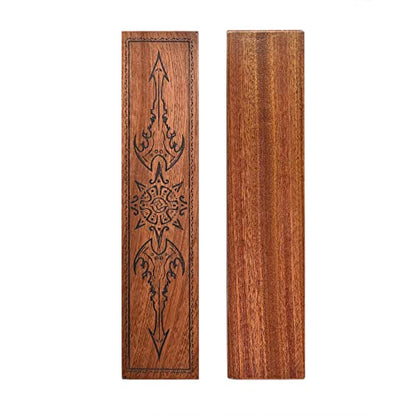 Wooden DND Dice Box, Dice Holder Case with Felt Lined Magnetic Lid for D&D Tabletop Game - Acacia (Sword of Damocles-Black) - color: Sword of Damocles-Black