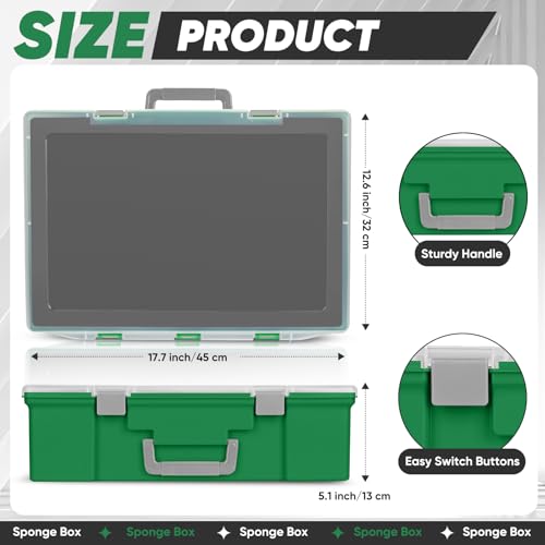 Miniature Storage Carrying Figure Case - 120 Slot Figurine Minature Carrying Case with 3 Foam Layer for Miniatures Compatible with 40k, DND & More (green1) - color: Green1
