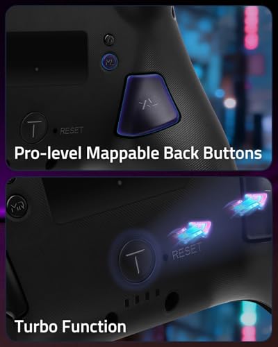 FUNLAB Wireless Switch 2 Pro Controller for Switch 2/OLED/Lite, Firefly Z Gamepad With Hall Effect, Hidden Glow LED, One-Key Wake Up, Programmable Back Buttons, Turbo & Motion Control - color: Colorful