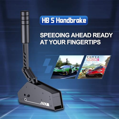 PXN HB S PC Handbrake for Sim Racing (Windows 7/8/10/11) | 16-Bit Hall Sensor, Alloy Construction, Adjustable Force, Stroke & Orientation, Replaceable Spring & Damping, Desk Clamp