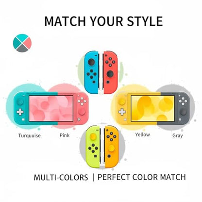 Ferkurn Joystick Replacement Cap Thumb Grip for Switch OLED Joycon & Switch Lite, Joycon Grip Button Stick Cover 3D Analog Cap Skin Replacement Part Repair Kit Accessories, 6PCS - color: Pink