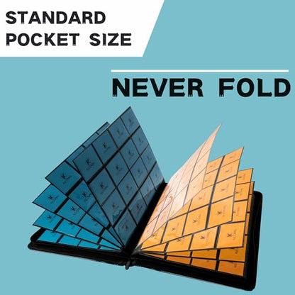 1000+ Pockets Trading Card Binder, 16-Pocket Card Ablum Compatible with MTG,Sports Cards & Other Standard Size Trading Cards (LIGHT BLUE) - color: LIGHT BLUE