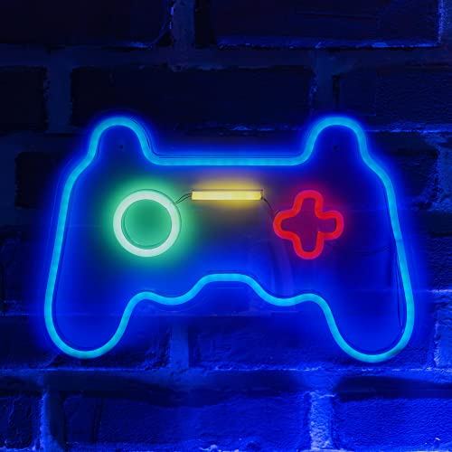 Gamepad Neon Sign Light Bedroom Wall Decor Gaming Lights Teen Boys Room Decor LED Wall Sign Playstation Light Up Sign Video Game Room Accessories for Gamer Gift Birthday Party Room Decorations - style: Gampad