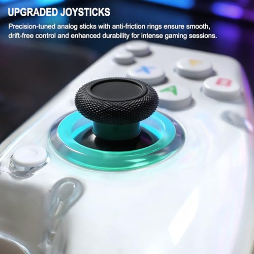 Joso Phone Controller for iPhone (All Model) & Android, Enhanced Grip, Case-Friendly Wireless Mobile Gaming Controller with 7 Color Lights, Turbo, 6-Axis, Dual Vibration - size: Wireless