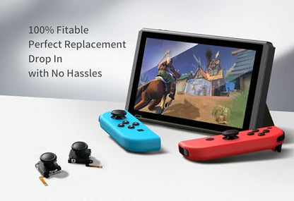 GuliKit Switch Joysticks Replacement,Anti-Drift TMR Magnetic Joystick | For Switch LCD/OLED Joy Con & Switch Lite, Analog Thumbstick Upgrade Kit With Multiple Color Stick Caps