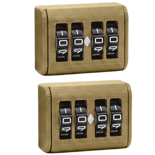 2PCS MTG Life Counter, 4-Digit Wheel Trackers Single/Dual Player Modes | Board Game Counter 0-9999 Single Player and 0-99 Dual Player Modes, for Card and Tabletop Games (Gold_2PCS) - color: Gold_2pcs