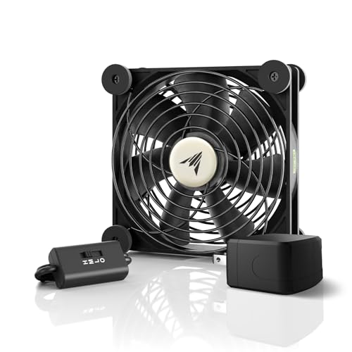 AC Infinity MULTIFAN S3-P, Quiet 120mm AC-Powered Fan with Speed Control, UL-Certified for Receiver DVR PlayStation Xbox Component Cooling - size: S3-P
