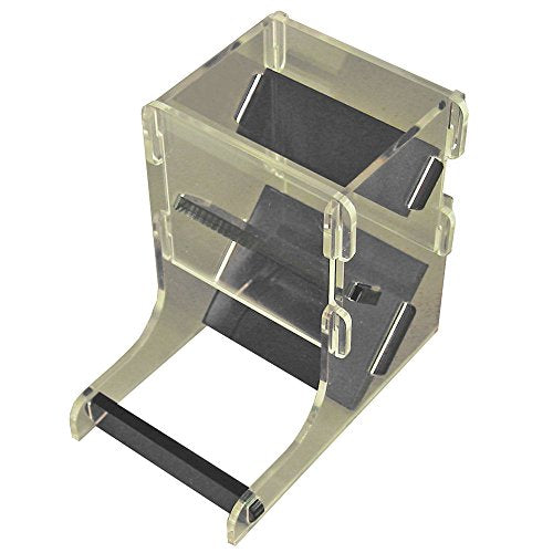 LITKO Mini Dice Tower | Fits 10mm & 12mm Dice | Rolls 10mm & 12mm mini dice — not 16mm+ | Collapsible flat-pack | Tool-free assembly | Catch tray | One kit - color: Translucent Grey & Clear