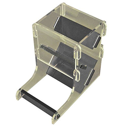 Mini Dice Tower | Fits 10mm & 12mm Dice | Rolls 10mm & 12mm mini dice — not 16mm+ | Collapsible flat-pack | Tool-free assembly | Catch tray | One kit - color: Translucent Grey & Clear