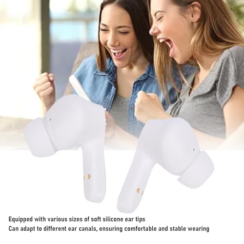 Wireless Gaming Earbuds, 2.4GHz Bluetooth 5.3 Earbuds, Low Latency with ENC Mic, Ideal for VR 2, Steam, ROG All, Claw, Legion Go, PC, Tablet, Laptop & Phone (White) - color: White