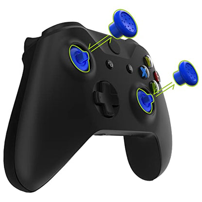 eXtremeRate ThumbsGear Xbox Seires X/S용 교체 가능한 썸스틱 - 편안함 향상 - 3가지 높이 돔형 및 오목한 그립 인체 공학적 조절 가능한 조이스틱 Xbox One S/X/Elite용 - 블루 - color: 블루.