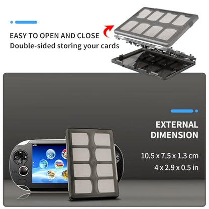 OSTENT 20 in 1 Game Memory Card Holder Case Storage Box for Sony PS Vita PSV 1000/2000 Color Black