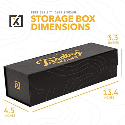 HOMEXPRO Trading Card Storage Box [3 PACK] - Magnetic Lid | Fits 800 Cards, 200 Toploaders, or 50 One Touch - Baseball Card Storage Box - Labels included - style: 3 Pack