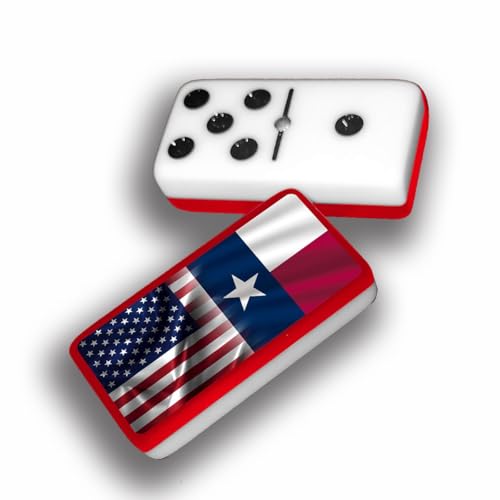 Dominos Set for Adults – Professional Double 9 Cuban Dominoes Set, Classic Travel Board Game with Wood Case Juegos de Mesa (US and Dominicana) - color: Us and Dominicana