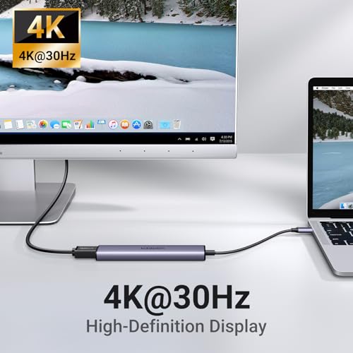 UGREEN USB C Hub 5 in 1 Multiport USB Adapter 4K HDMI, 100W Power Delivery | 3 USB-A Data Ports, USB C Dongle,compatible with MacBook Pro/Air M5/M4/M3/M2/M1, iPad Pro, iMac, iPhone 17 Pro/Pro Max