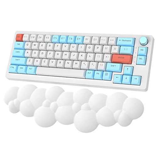 MANBASNAKE Keyboard Wrist Rest,Memory Foam Wrist Pad Smooth Fiber Hand Rest for TKL Keyboard,Ergonomic Nonslip Comfortable Cushion Set,Typing Pain Relief,Support for Office,PC Gaming,Laptop,Mac(White) - color: Keyboard Wrist Rest-white