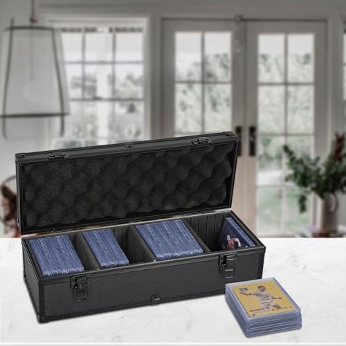 Toploader Storage Box for 3" x 4" 35pt Rigid Card, Magnetic Card Case | Portable Top Loader Card Case with 3 Removable Dividers, Holds 200+ Toploaders, Magnetic Holders for Sports Trading Cards - size: For 200+ Toploaders