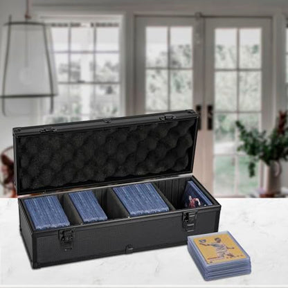Toploader Storage Box for 3" x 4" 35pt Rigid Card, Magnetic Card Case | Portable Top Loader Card Case with 3 Removable Dividers, Holds 200+ Toploaders, Magnetic Holders for Sports Trading Cards - size: For 200+ Toploaders