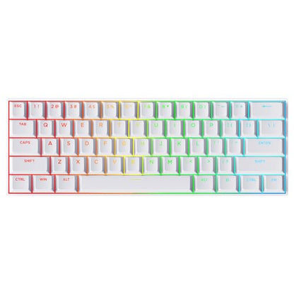 MCHOSE Ace 60 PRO Gaming Keyboard 60 Percent, Hall Effect Keyboard Wired, Magnetic Switch Keyboards Rapid Trigger, 8K Polling Rate, Adjustable Actuation Point, RGB Lighting, HotSwap, White - color: 60Pro-White TTC Uranus Switch