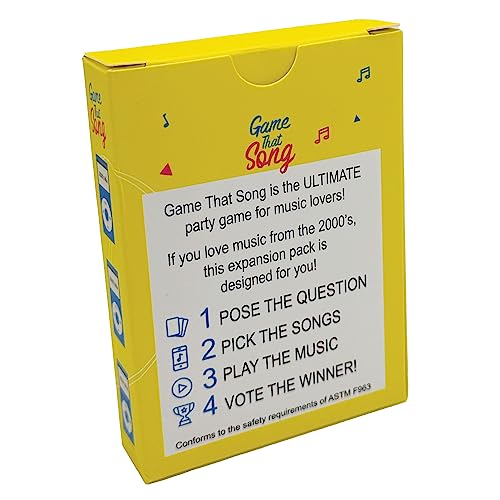 Game That Song 2000's Mix Expansion - 50 New Cards - Music Card Game for Family, Adults, and Teens. Hilarious, Addictive, and Competitive Fun for Game Nights! - style: 2000's Expansion