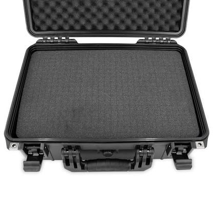 CASEMATIX 18" Waterproof Hard Case with Customizable Foam for Portable Electronics, Tools and Accessories - Hard Shell Plastic Case with Pre-Diced Travel Case Foam Interior - size: 18"