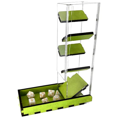 C4Labs Tall 10″ Dice Tower & Basic Tray – Chroma Series – Lime Green - color: Lime Green