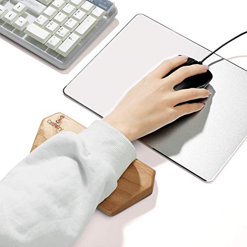 Ash Wooden Wrist Rest - Solid Wood Palm Rest for Keyboard, Mouse Pad Wrist Guard - (Fraxinus Excelsior, 6.9in) - color: Fraxinus Excelsior, size: 6.9in