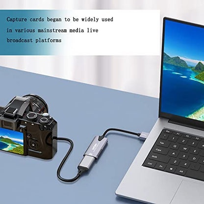 Video Capture Card, 4K HDMI Video Capture Device, 1080P HD 30fps Live and Record Video Audio Grabber for Gaming, Streaming, Teaching, Video Conference