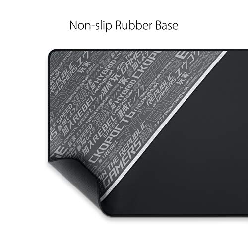 ASUS ROG Sheath BLK Gaming Mouse Pad – 35.4” x 17.3", Extra-Large Surface, Ultra-Smooth for Precise Mouse Control, Anti-Fray Stitched Edges, Non-Slip Base - Black/Gray - color: Black/Gray, size: 35.4L x 17.3W inches