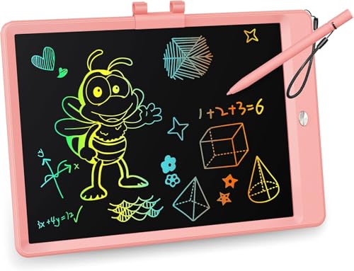 KOKODI LCD Writing Tablet,Gifts for 3 Years Old Boys and Girls,10 Inch Colorful Doodle Board Drawing Tablet, Erasable Reusable Electronic Drawing Pads, Educational and Learning Toy for Kids - color: Pink, size: 10in