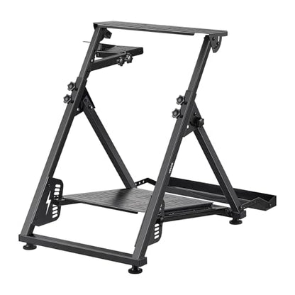 VEVOR Racing Wheel Stand, Adjustable & Foldable Simulator Stand for Logitech G923 G920 G29 G27, Thrustmaster T300RS TX F458 T500RS T3PA-PRO(F1/GT) Gaming Cockpit,Pedals Simulator NOT Included - size: X-shaped Pro