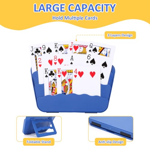 4 Pack Playing Cards Holder - color: 4 Pack Dark Blue