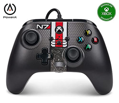 PowerA Enhanced Wired Controller for Xbox Series X|S - Mass Effect N7, Officially Licensed for Xbox - color: Mass Effect N7