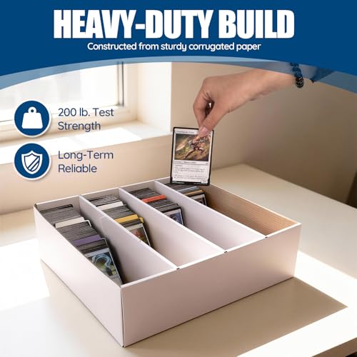 CHAIARRY 4-pack Sports Card Storage Boxes 3200 Count, Cardboard Trading Card, Large Capacity Card Cases for Baseball Cards, Sports Cards, TCG, MTG & All Trading Card Games